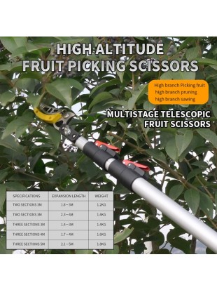Teleskopske vrtne škarje za obrezovanje višjih vej