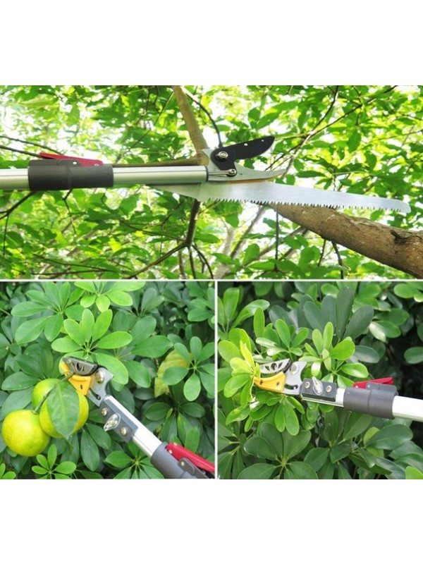 Teleskopske vrtne škare za više orezivanje grana-+POKLON Vrtlarske rukavice s kandžama